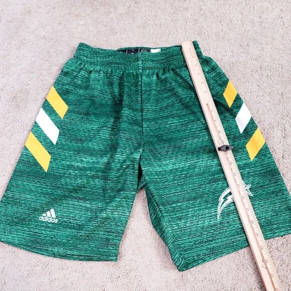 Adidas Basketball Shorts Medium Green Game Issued George Mason Patriots - Picture 4 of 11